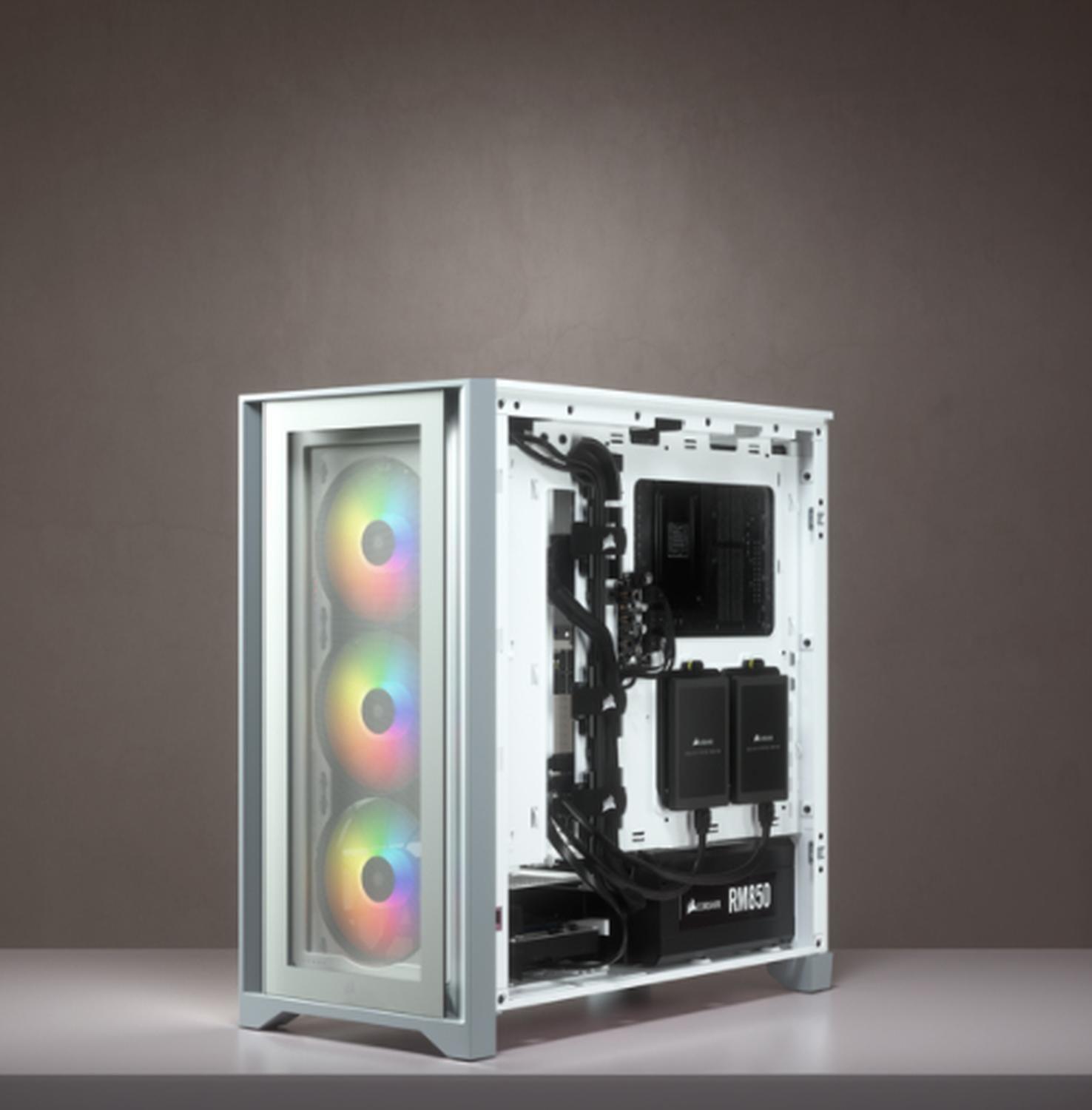 Gabinete iCUE 4000X RGB Midi Tower Blanco-2