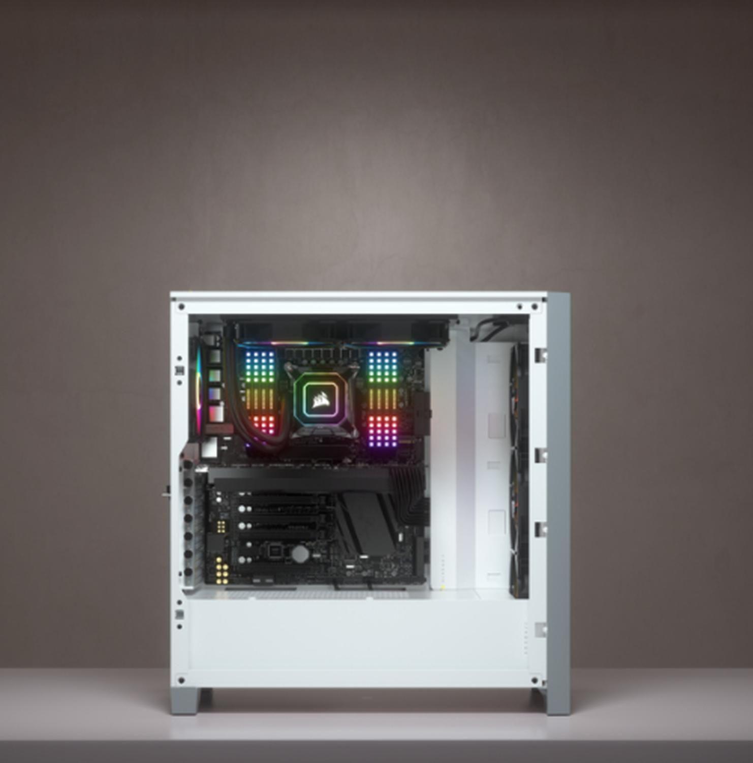Gabinete iCUE 4000X RGB Midi Tower Blanco-4