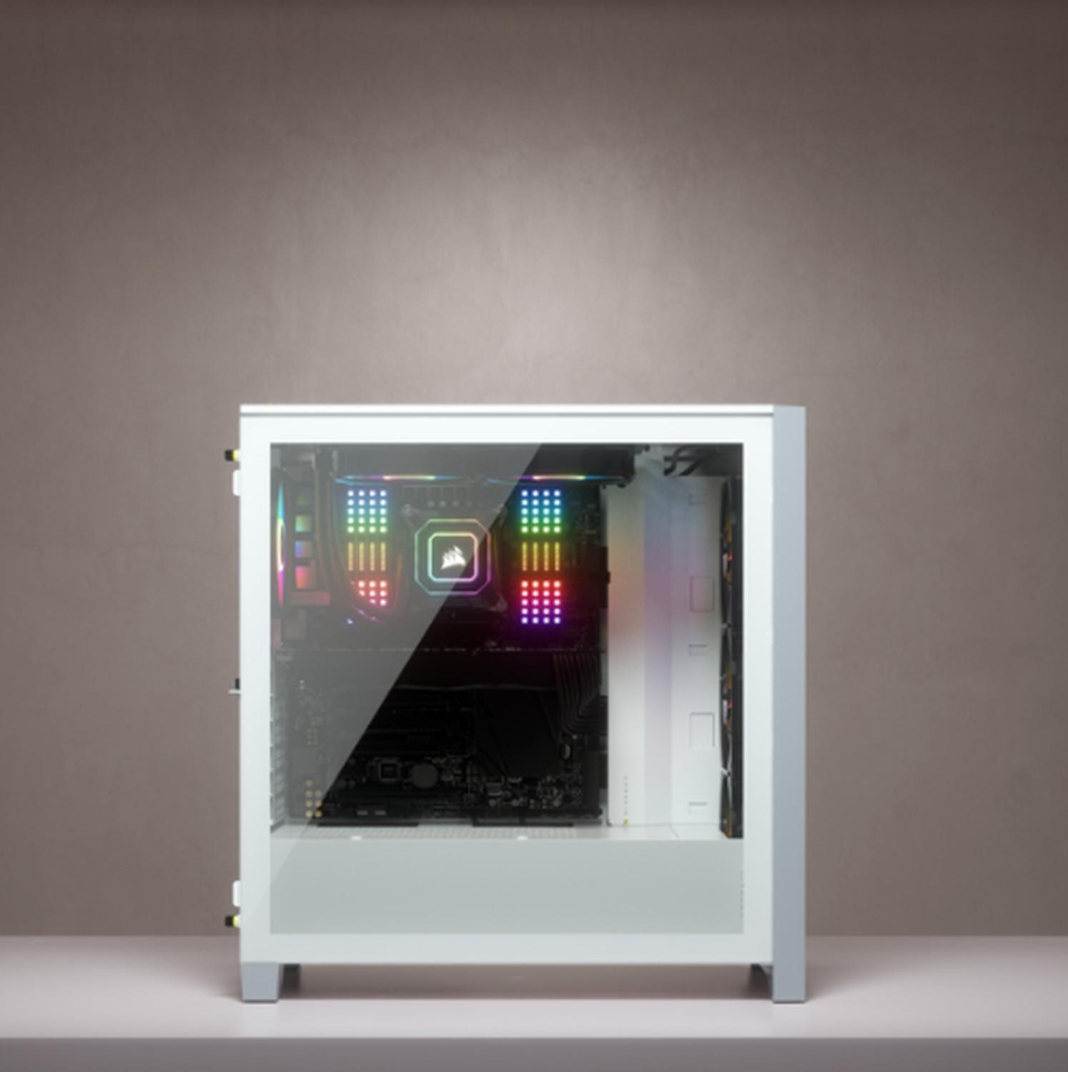 Gabinete iCUE 4000X RGB Midi Tower Blanco-5