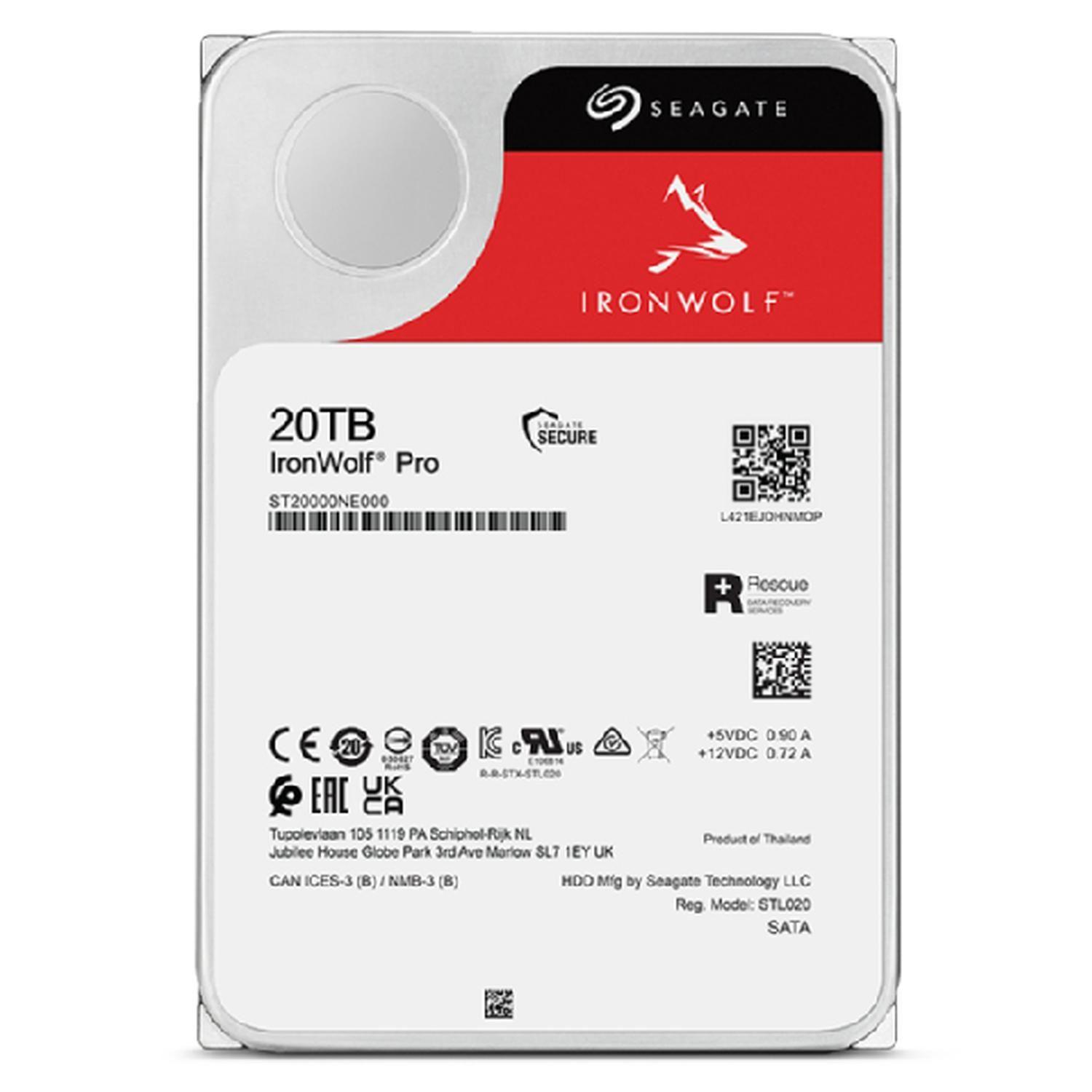 Disco Duro Interno Seagate IronWolf Pro 20TB 3.5"-3