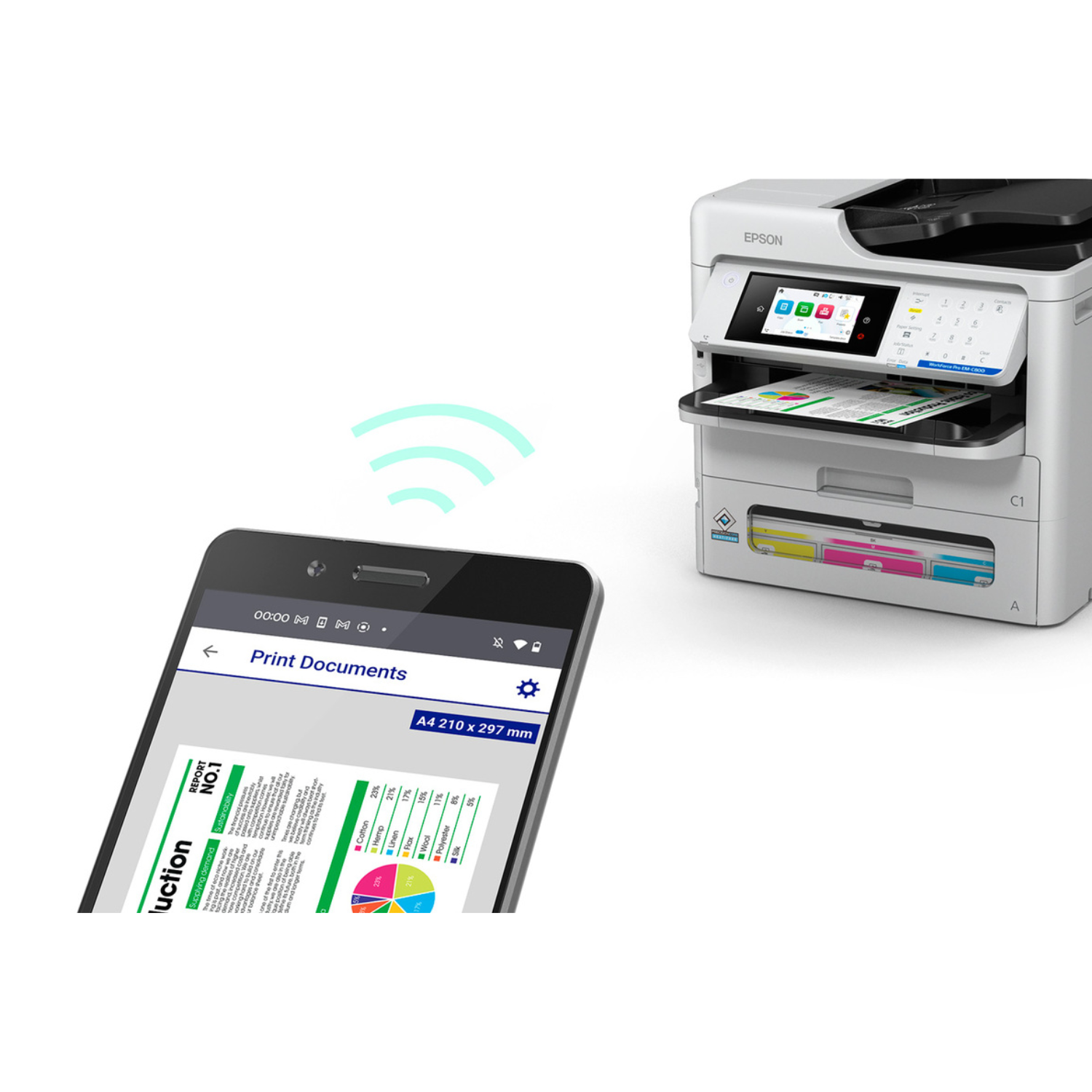 Impresora Multifuncional Color Epson WorkForce Pro EM-C800 WiFi-4