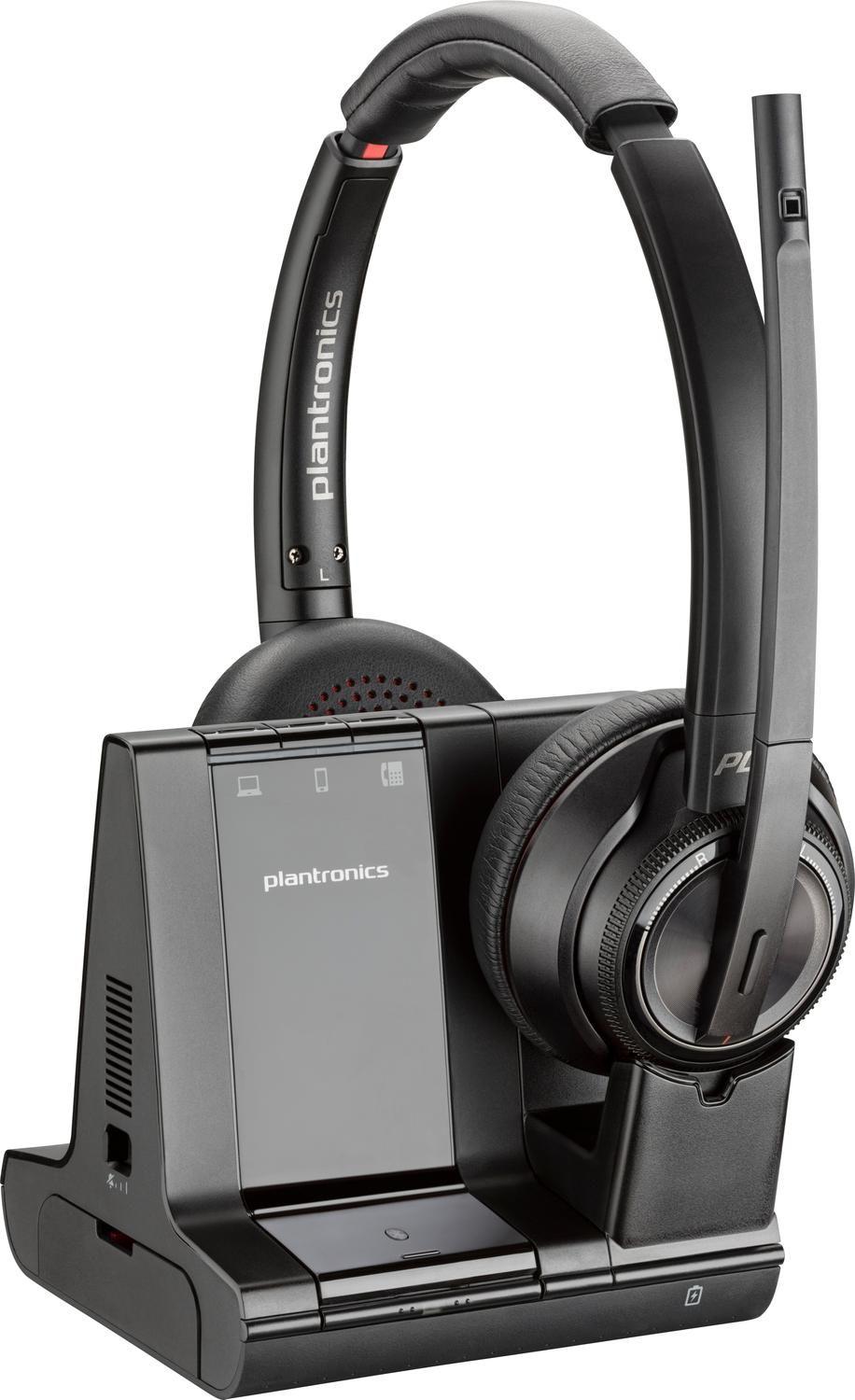Auriculares On-Ear Inalámbrico Poly Savi 8220 UC Negro-0