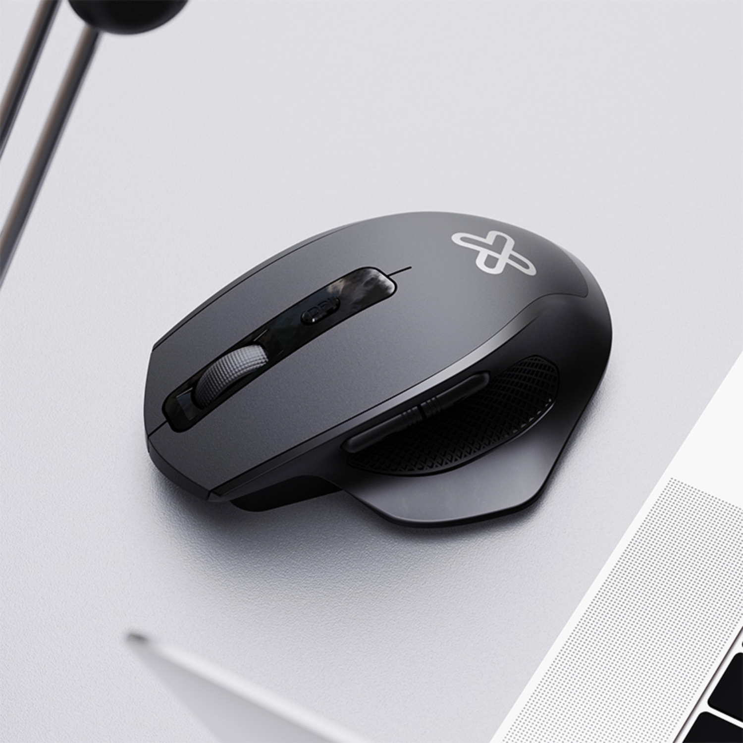 Mouse Inalámbrico ErgoLast Ultra-Ergonómico 6 Botones Negro-5