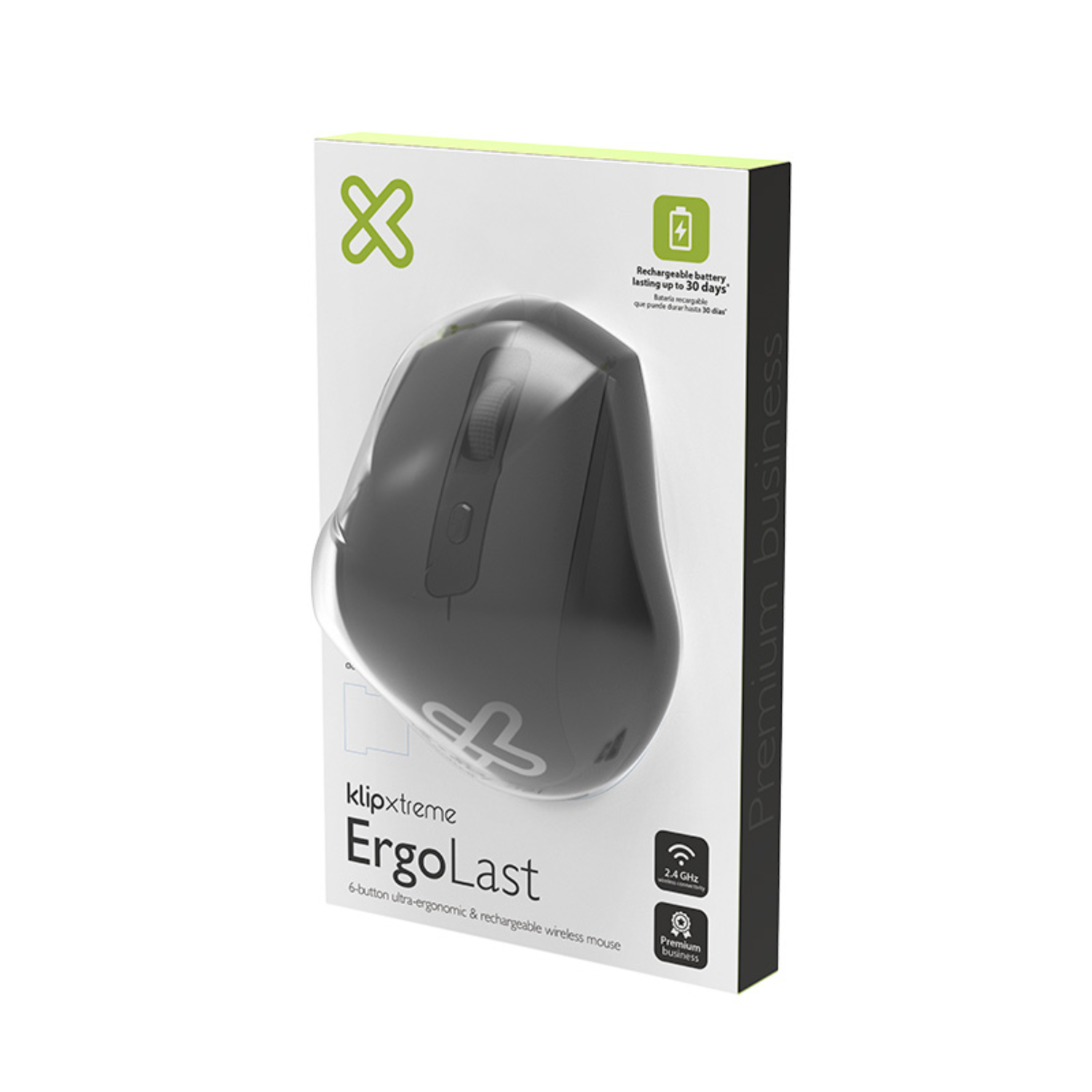 Mouse Inalámbrico ErgoLast Ultra-Ergonómico 6 Botones Negro-9