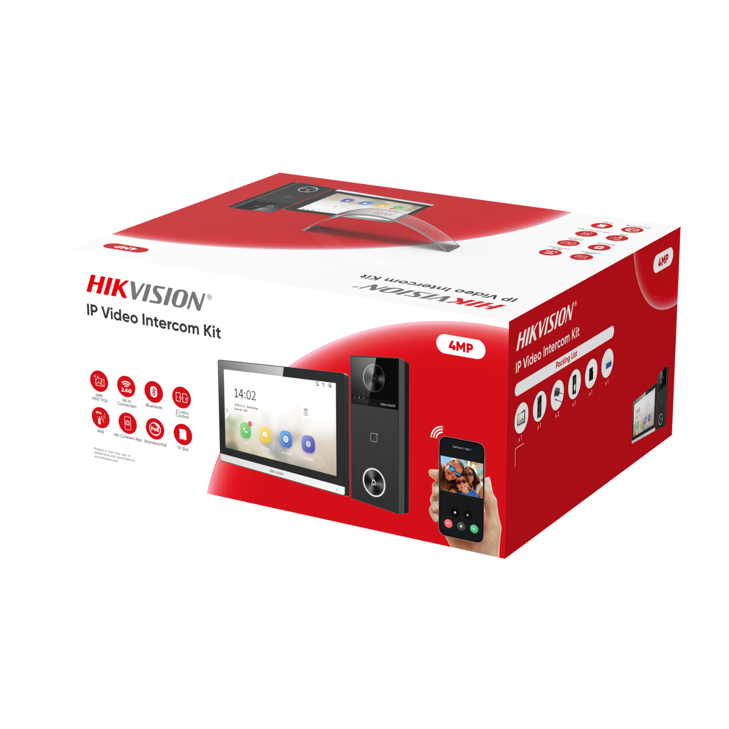 Kit Videoportero IP Hikvision DS-KIS610-P 4MP 7"-3