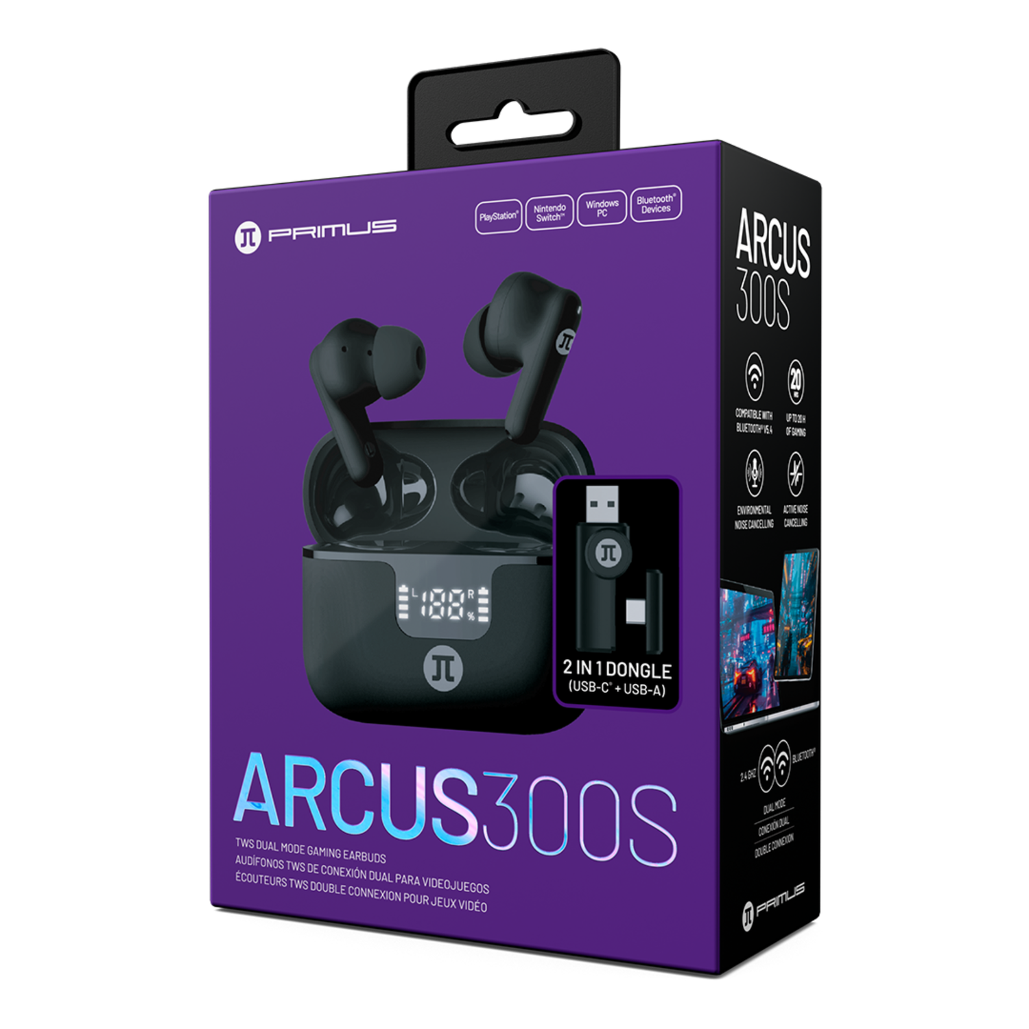 Audífonos Inalámbricos Primus Gaming ARCUS300S Negro-7