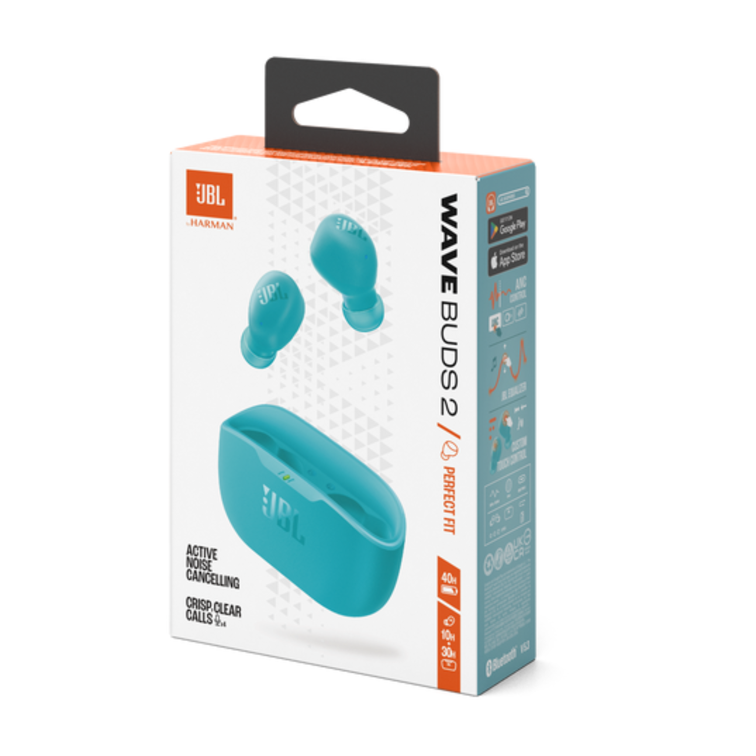 Audífonos Inalámbricos JBL Wave Buds 2 Azul-8