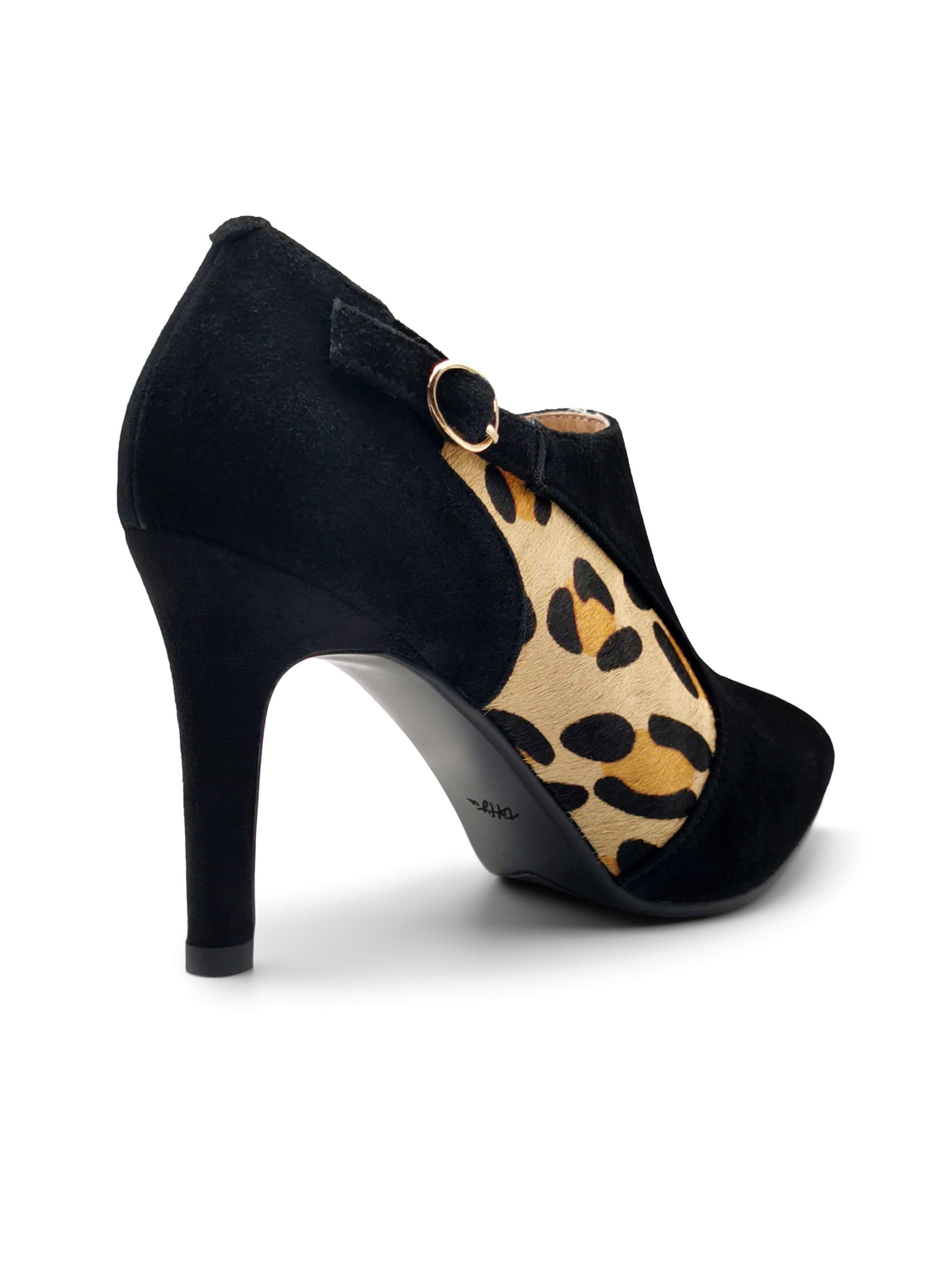 Botín Mujer Victoria Negro Animal Print Toffy Co.-3