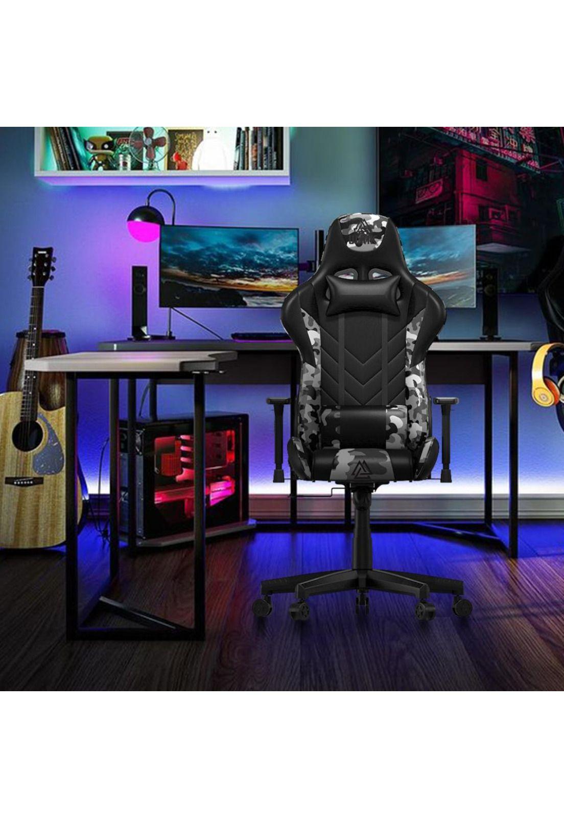 Silla Gamer de oficina Profesional Ulrik Militar Blanca-4