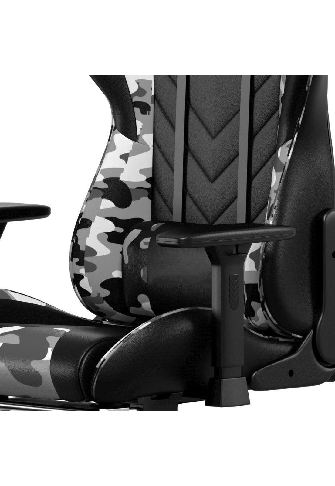 Silla Gamer de oficina Profesional Ulrik Militar Blanca-5