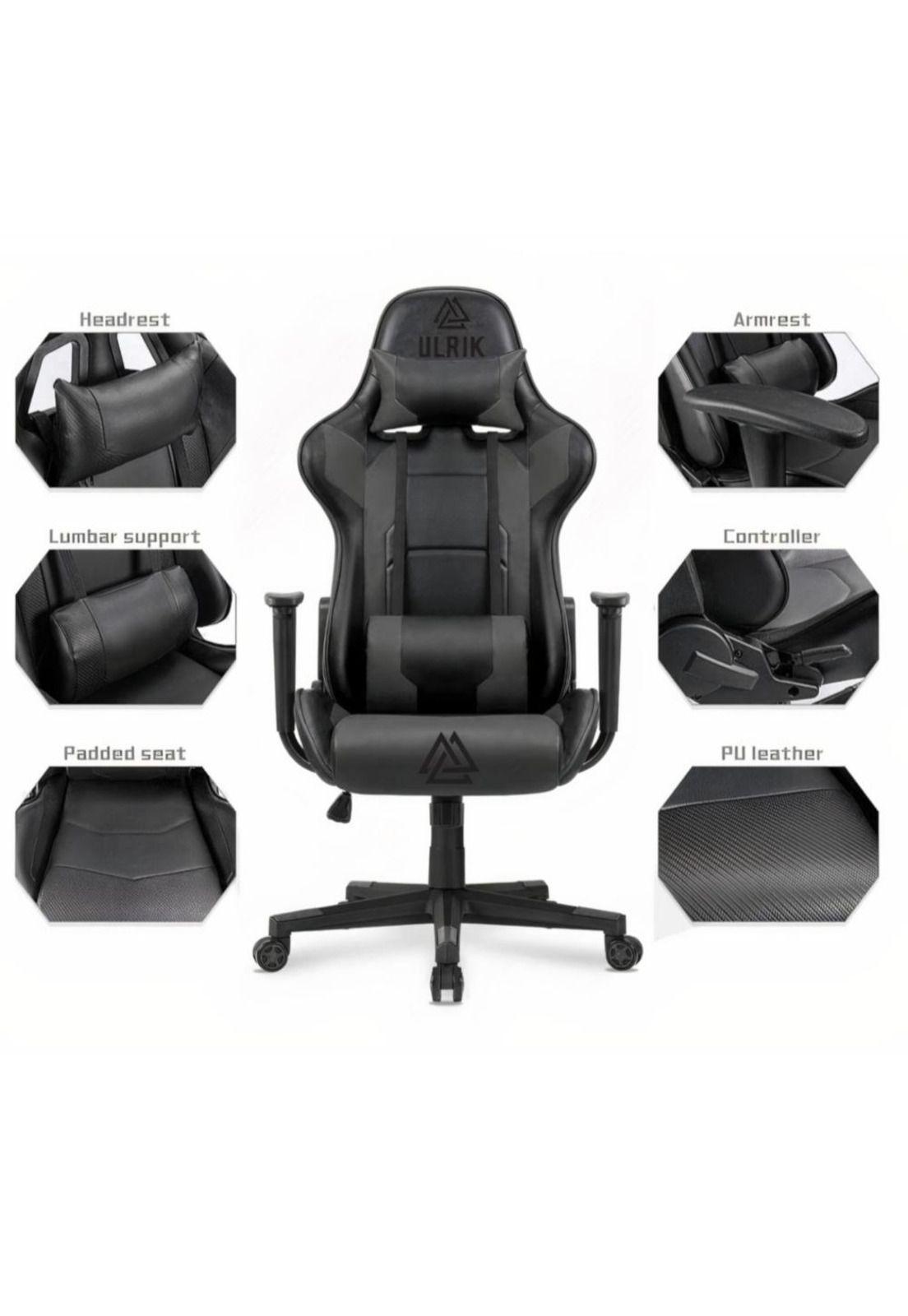 Silla Gamer de oficina Profesional Ulrik Negra-3