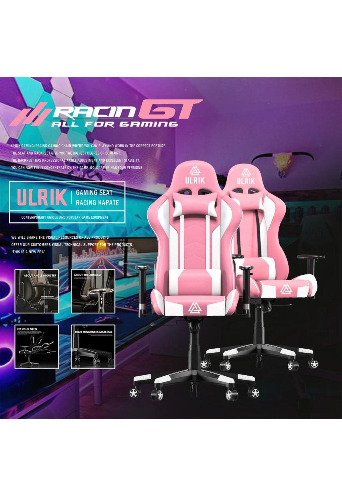 Silla Gamer de oficina Profesional Ulrik Rosada-2