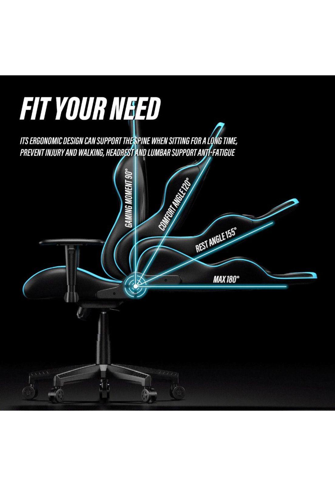 Silla Gamer de oficina Profesional Ulrik Celeste-5