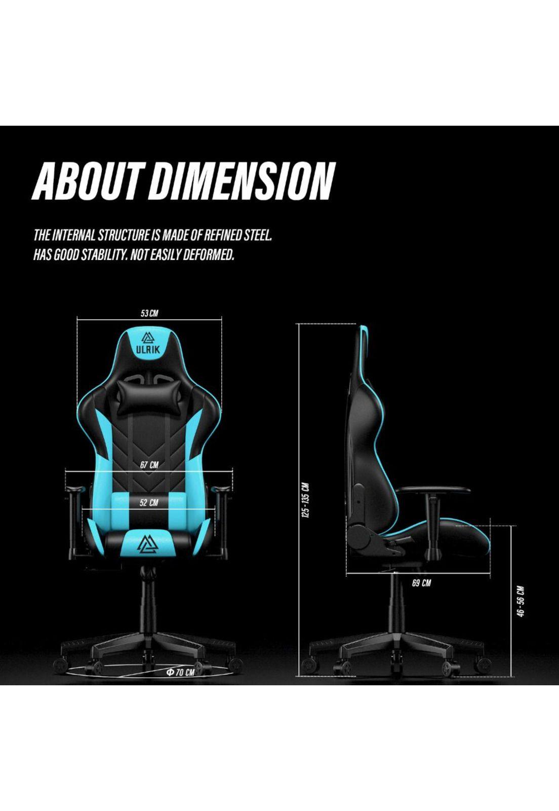 Silla Gamer de oficina Profesional Ulrik Celeste-6