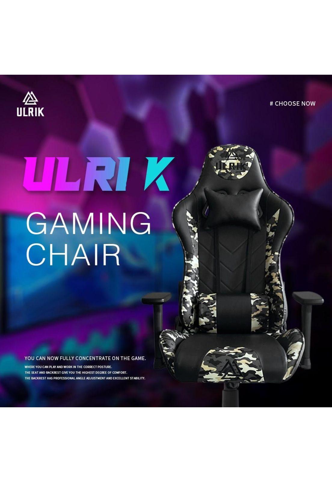Silla Gamer Profesional Ulrik Militar Verde-3