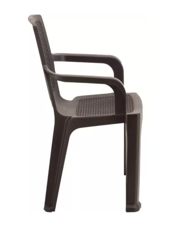 Set 4 Sillas Comedor/terraza/camping Rattan Con Apoyabrazos-1
