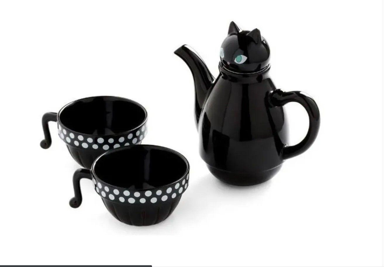 Set Tetera Gato Infusor + 2 Tazas Mug Gatos-4