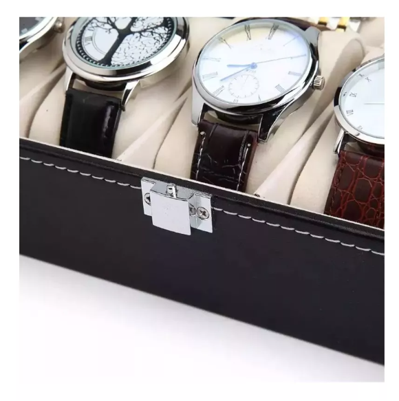Caja Organizador Estuche Para 6 Relojes Exhibidor Ecocuero-1