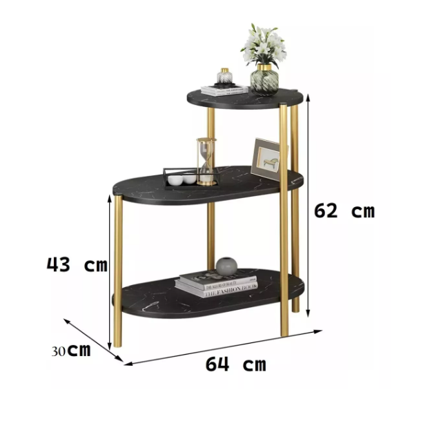 Mesa Auxiliar De Centro Decorativa De 3 Niveles Mesa De Lujo-2