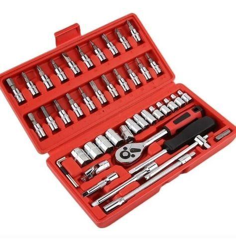 Set Caja Juego Herramienta Dados 46 Piezas Acero Carbono 1/4-3