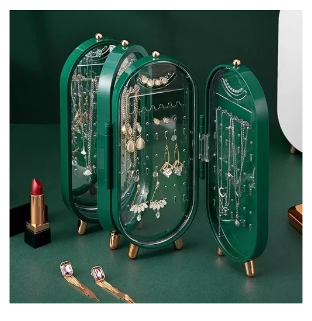 Organizador De Joyas Joyero Aros Anillos Decoracion Portatil-3
