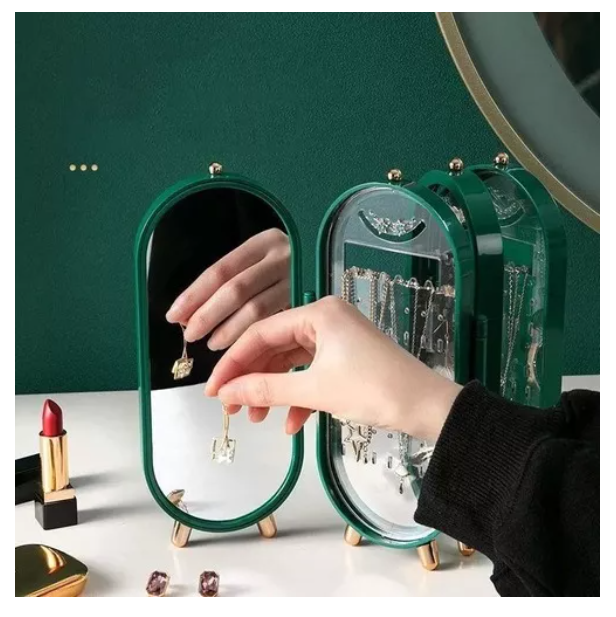Organizador De Joyas Joyero Aros Anillos Decoracion Portatil-4