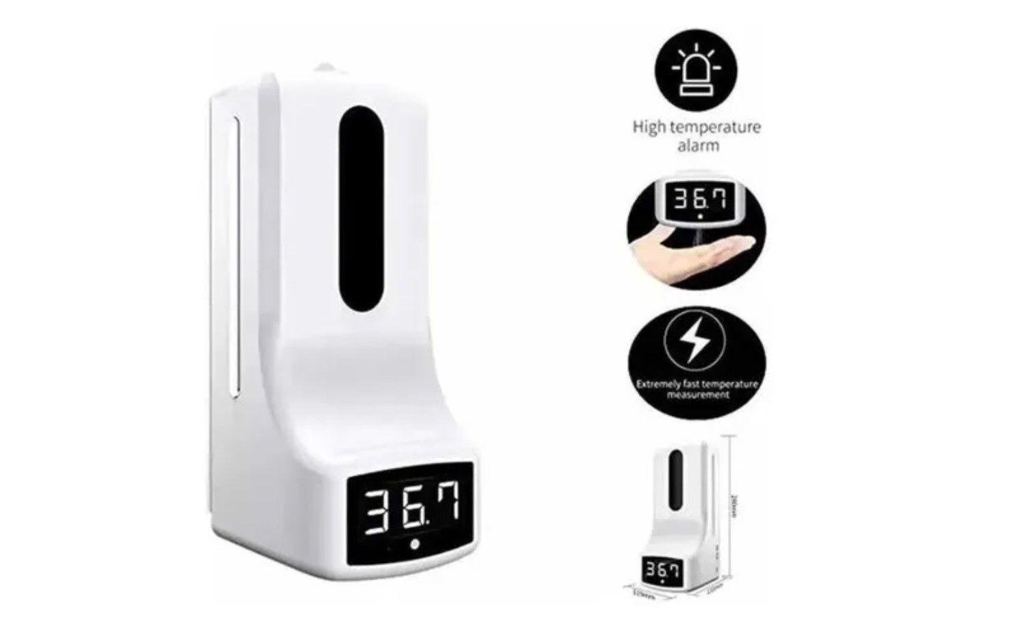 Termómetro Y Dispensador De Alcohol Gel Infrarrojo Digital -1