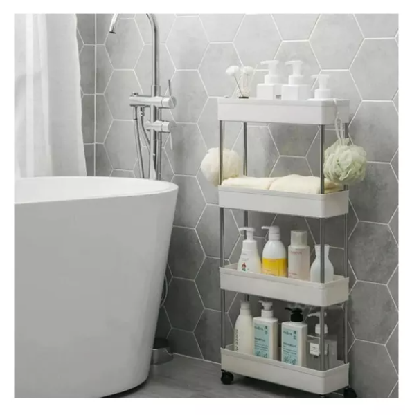 Estante Mueble Organizador Baño Cocina Con Ruedas 4 Niveles-4
