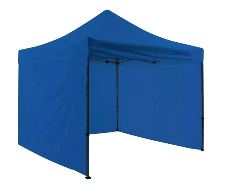 Toldo Plegable Pared Azul 3x3 + Pared Laterales-0