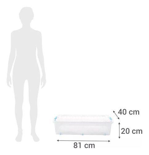 Caja Organizadora Bajo Cama 48 Litros Con Ruedas-3