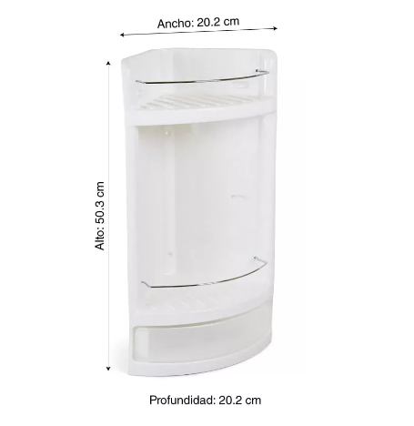 Esquinero Organizador De Ducha Baño Rey Plast-2