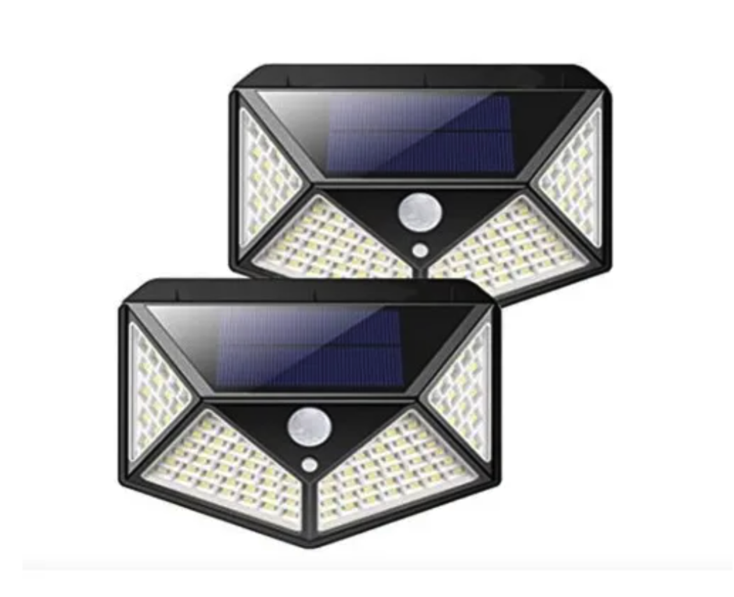Foco Solar Led Exterior 100 Led Con Sensor De Movimiento -3