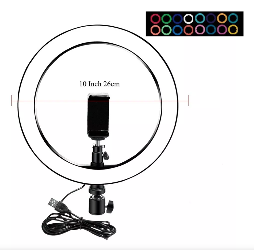 Anillo Rgb Aro De Luz Multicolor + Trípode-4