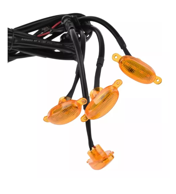 Luces Led Tipo Raptor Universal Parrilla Rejilla Ambar X4-3