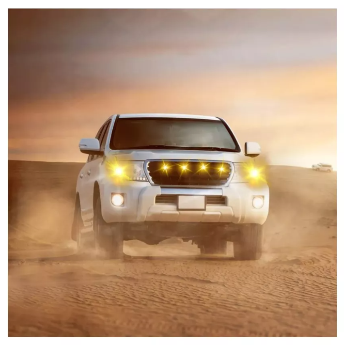 Luces Led Tipo Raptor Universal Parrilla Rejilla Ambar X4-4