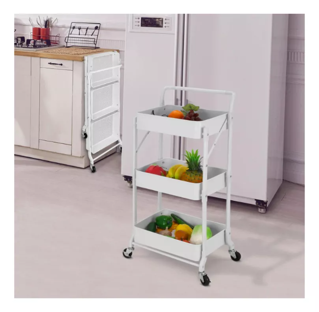 Carrito De Almacenamiento Organizador 3 Niveles C/Ruedas-5