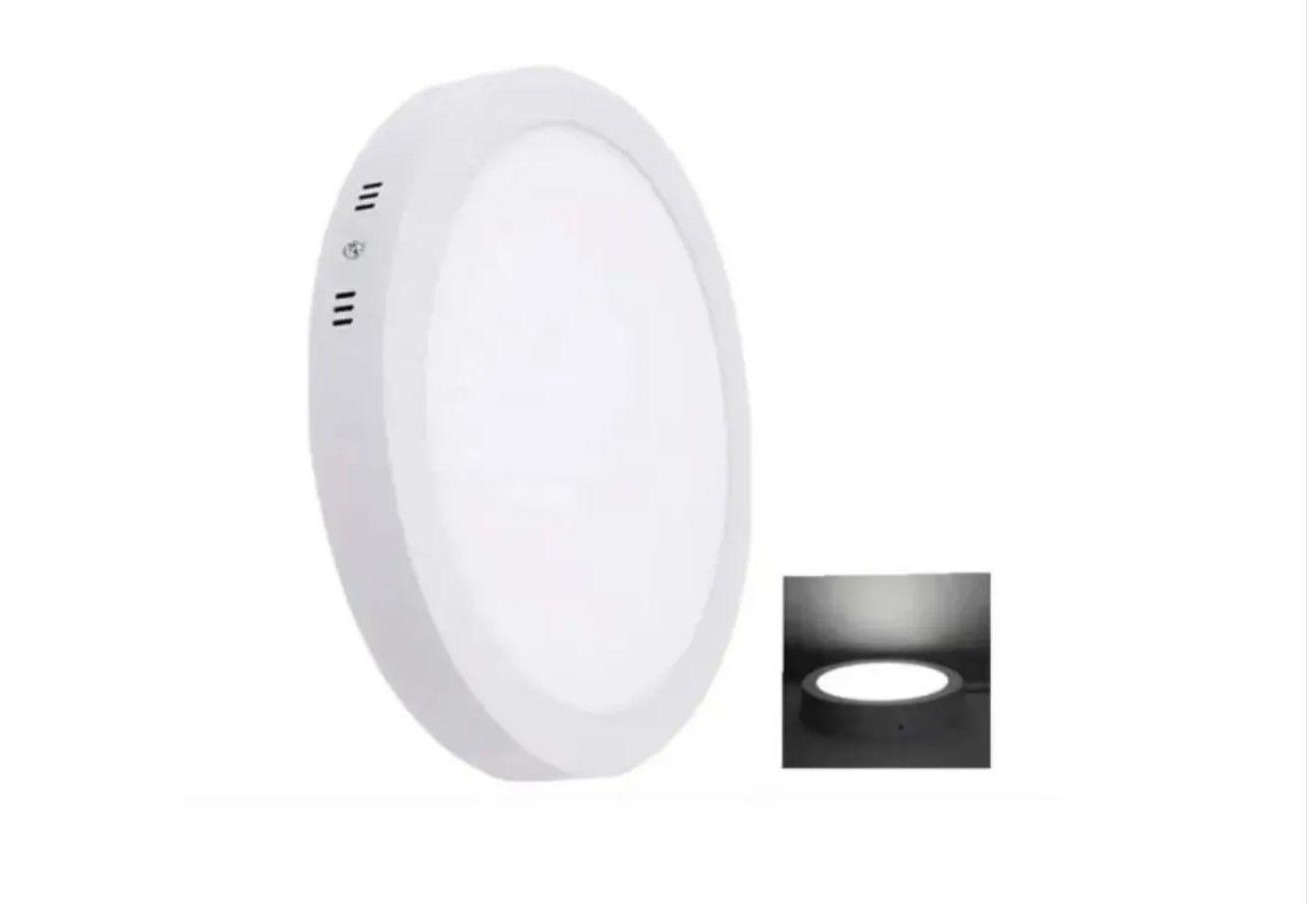 Foco Panel Plafón Led 18w Sobrepuesto Redondo Luz Frio-0