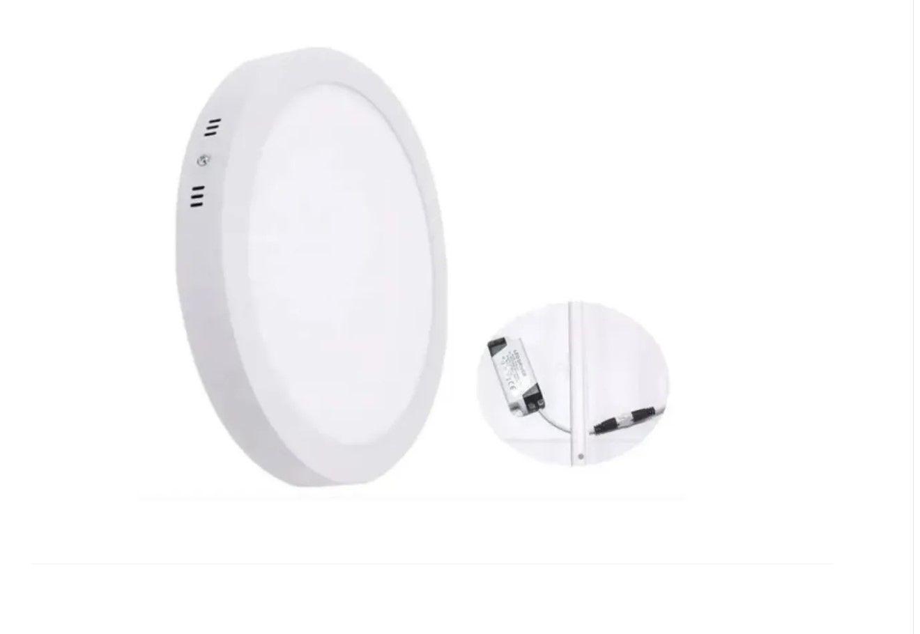 Foco Panel Plafón Led 18w Sobrepuesto Redondo Luz Frio-1