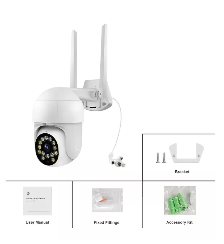Cámara Seguridad 2mp Infrarrojo Ip Exterior Interior Wifi Hd-2