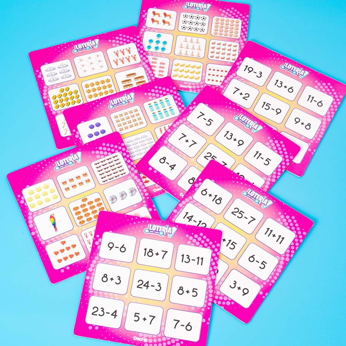 Juego De Mesa. Lotería Sumas Y Restas-4