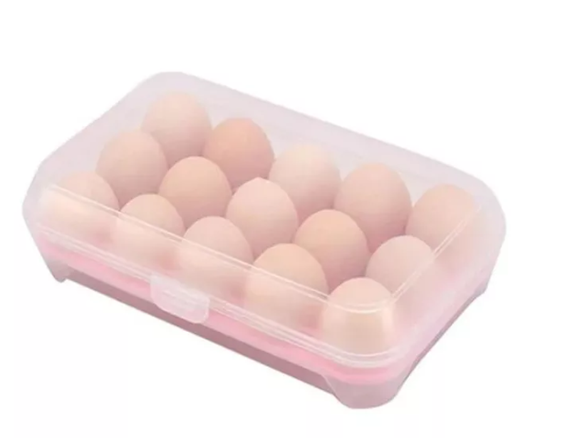 Organizador De Huevos, Caja Para 15 Unidades Huevera-0