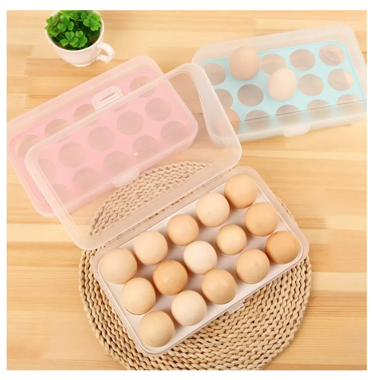 Organizador De Huevos, Caja Para 15 Unidades Huevera-2