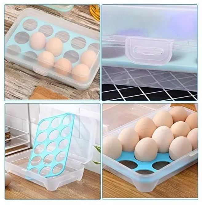 Organizador De Huevos, Caja Para 15 Unidades Huevera-3