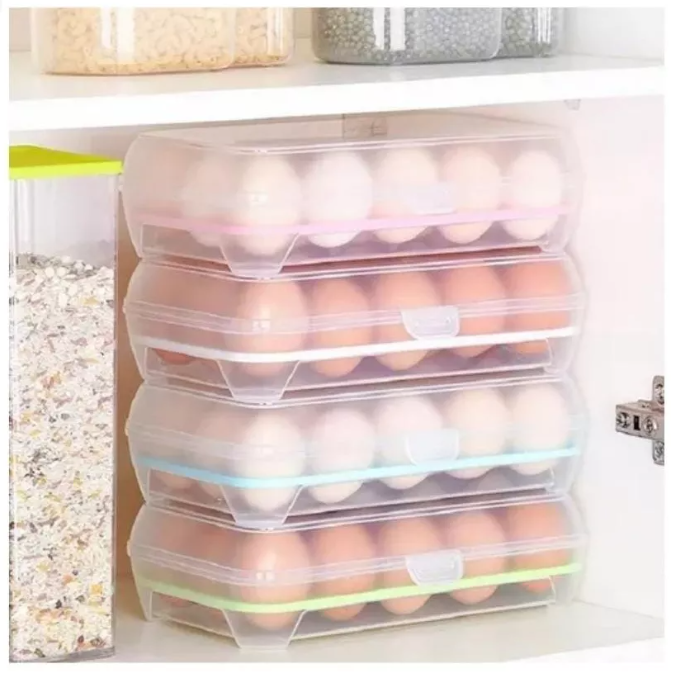 Organizador De Huevos, Caja Para 15 Unidades Huevera-6