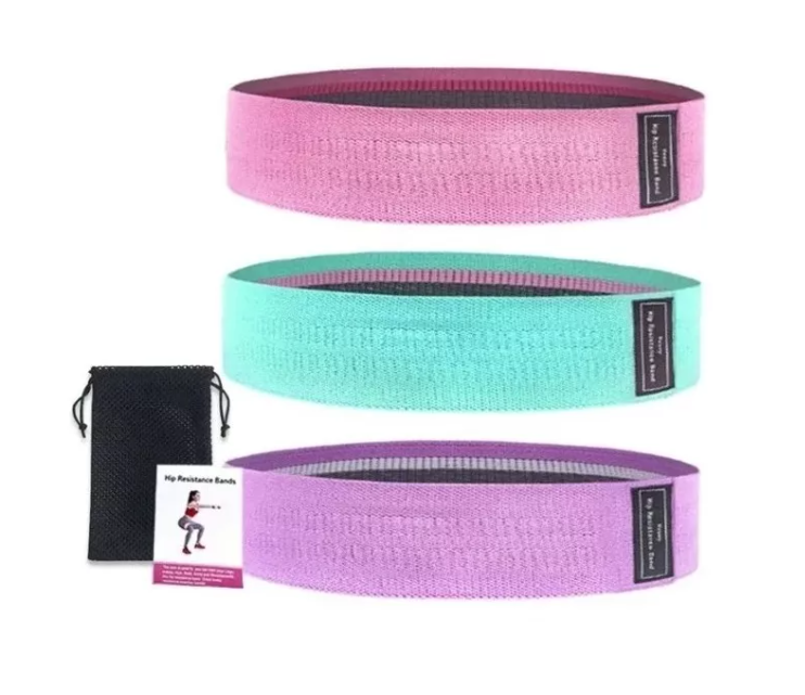 Set 3 Piezas Tela Loop Bandas Ligas Elásticas De Resistencia-0