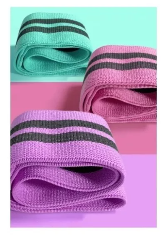 Set 3 Piezas Tela Loop Bandas Ligas Elásticas De Resistencia-1