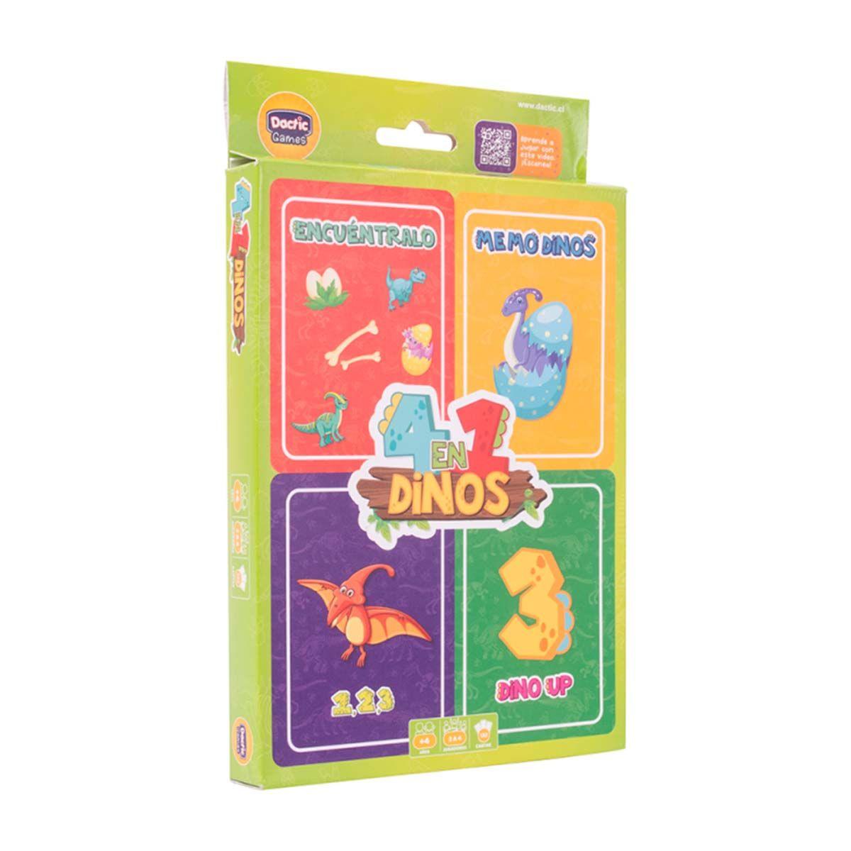Juego De Mesa. Dinosaurio 4 En 1 Dactic-0