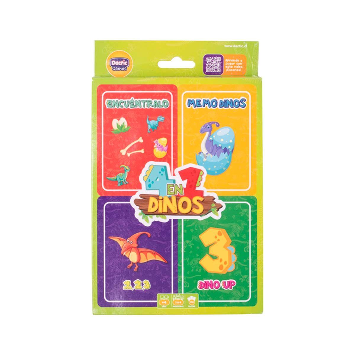 Juego De Mesa. Dinosaurio 4 En 1 Dactic-1