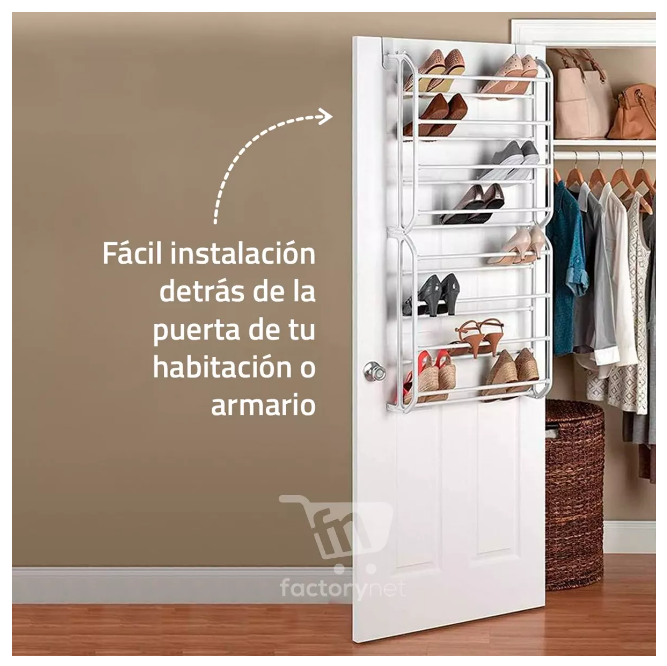 Zapatero Colgante Organizador Porta Zapatos 24pares Puerta-3