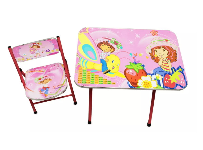 Mesa + Silla Plegables Infantiles Niña Y Niño Set Escritorio-1